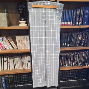 Betabrand Women's Gray Grid Pattern Dress Pants, Size M (Never Worn!)